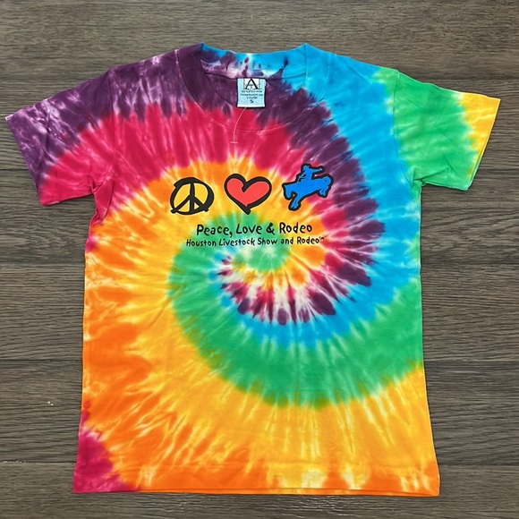 Houston Livestock Show and Rodeo tie-dye t shirt youth - Picture 7 of 9